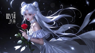 月光下的水冰月