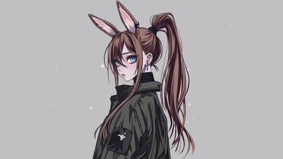 二次元兔子女孩