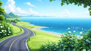 清新湖水