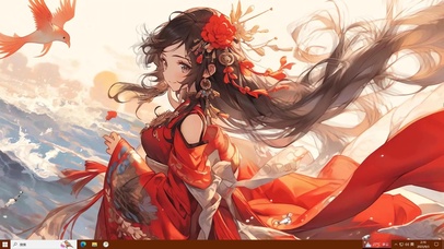 国潮少女-自由红