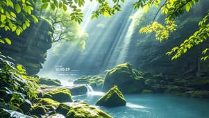 绿光湖泊