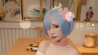 4K短发女仆美女