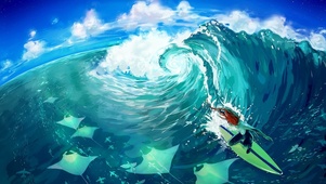 冲浪少女