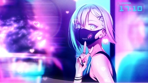 赛博朋克霓虹女孩