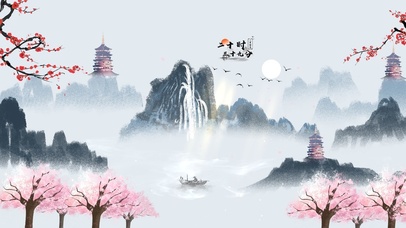 4k 唯美中国风山水