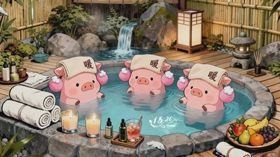 暖冬温泉治愈时光