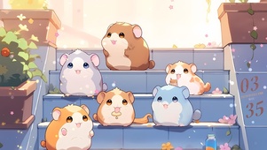 一群小仓鼠