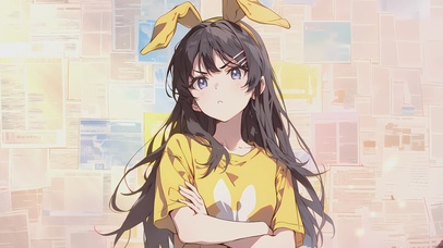 唯美可爱二次元少女樱岛麻衣