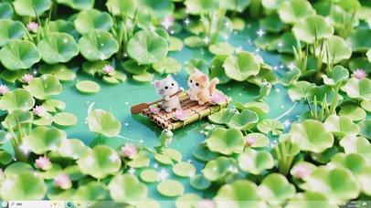 竹筏荷趣-桌面主题