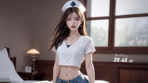 4K纯欲系护士服少女