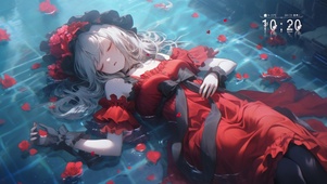 4K 红裙少女