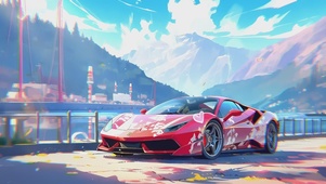 4KHD唯美日漫清新汽车