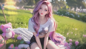 4K甜美可爱露营美少女