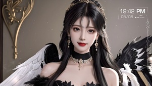 暗黑翅膀长发天使