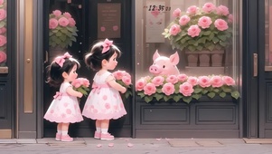 猪猪与小女孩