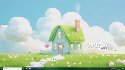 简约护眼小屋桌面主题