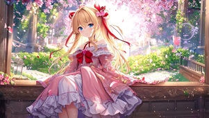 花园古风少女