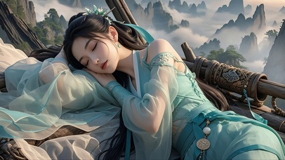 睡于云山之巅，忘记时间