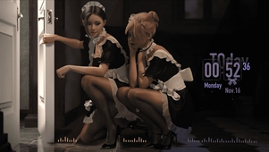 黑丝女仆(随时间变化)