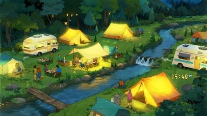 抹茶森林夜晚露营