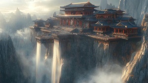 悬崖山巅寺庙