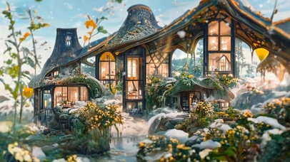 4k唯美治愈清新小屋