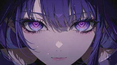 暗黑心瞳紫发少女