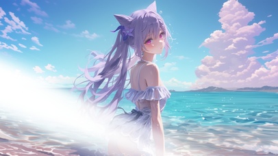 雪墨壁纸丨刻晴丨夏日回忆丨