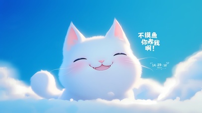 可爱云朵猫咪