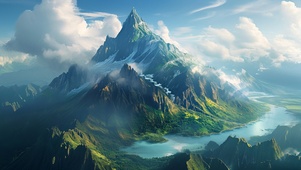 雄伟神山