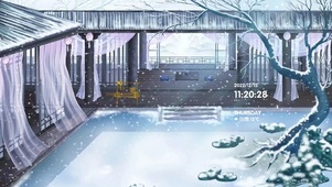 庭院雪景