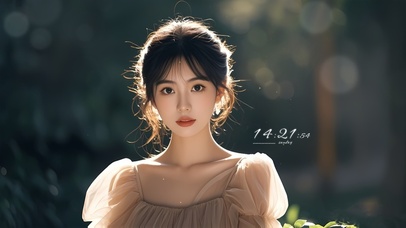 清纯甜美纱裙女孩