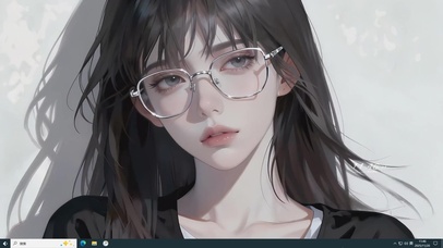 清纯眼镜女孩主题