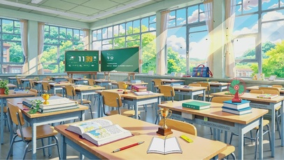 教室记忆：校园里的青春氛围感