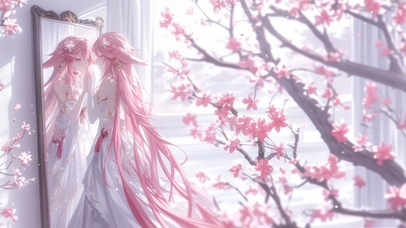 雪墨壁纸丨八重神子丨镜中人丨