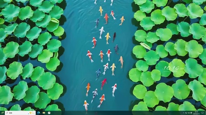 护眼荷塘锦鲤主题