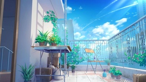 幽静的公寓阳台