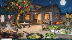 护眼夜景星空桌面主题