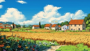 清新麦田乡村