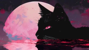 月圆猫咪
