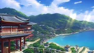 高出眺望大海