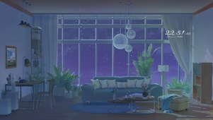 4K夜晚温馨房间