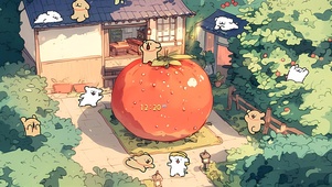 秋天柿子熟了