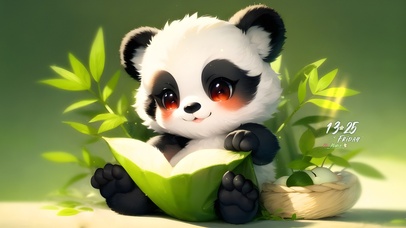 4k可爱熊猫宝宝
