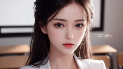 4K唯美清纯气质教室美女