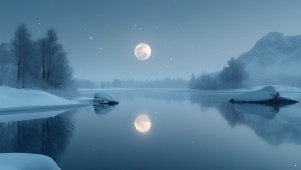 雪月湖光