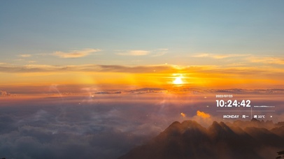 4K 唯美落日黄山