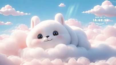 云端可爱大白熊