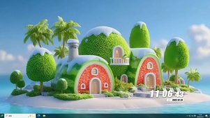 海岛小屋桌面主题