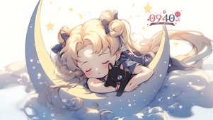 熟睡的月野兔